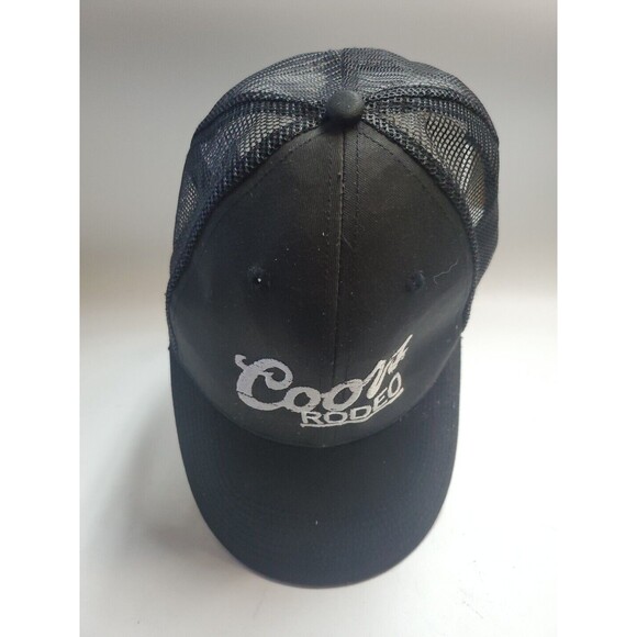 Coors RODEO Baseball Cap. Black With White Logo Snap Back Pre-owned. Onz - Picture 3 of 10